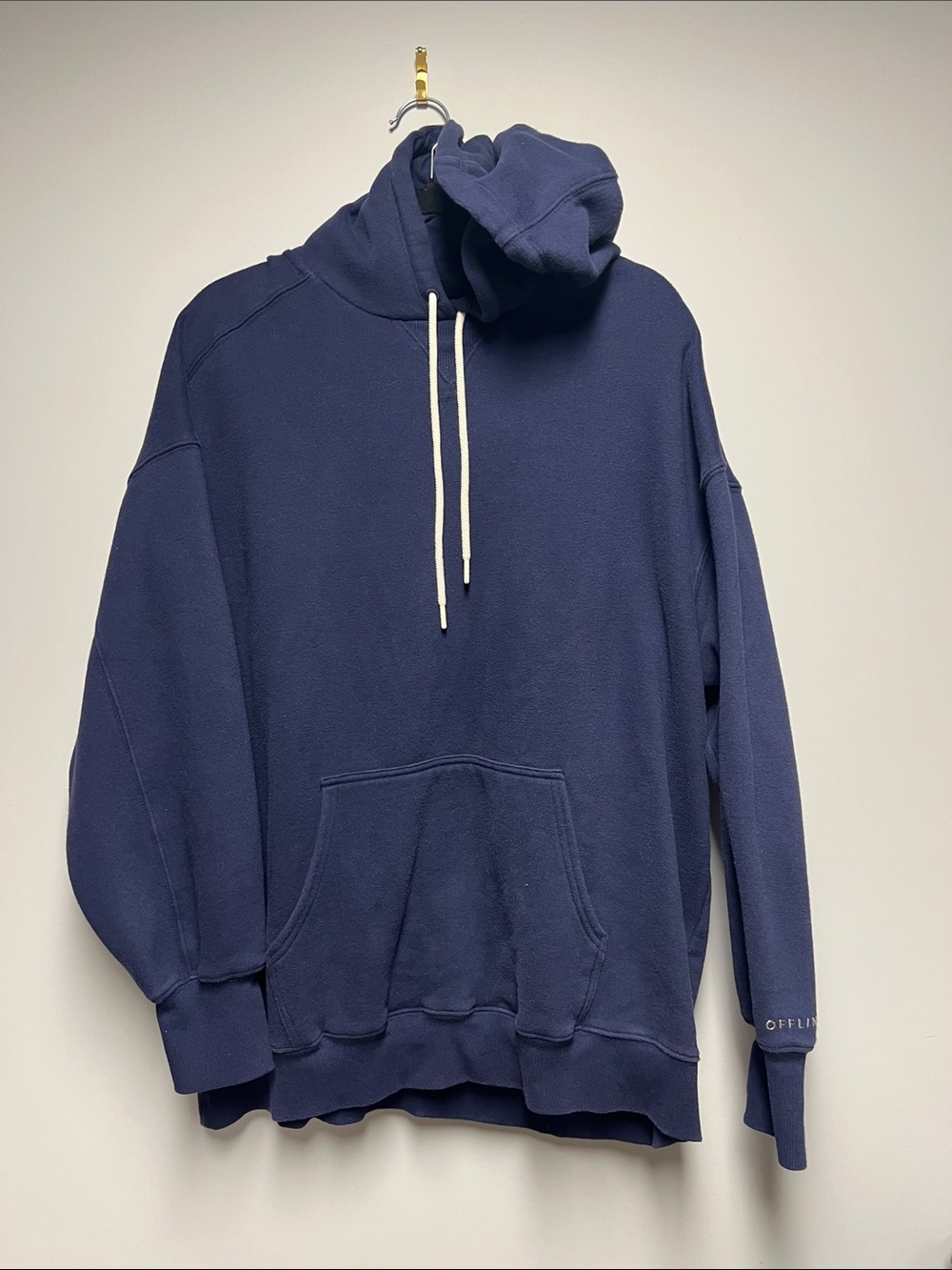 aerie Navy Pullover Hoodie with Drawstring